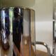70s chrome and oval smoked glass coffee table
