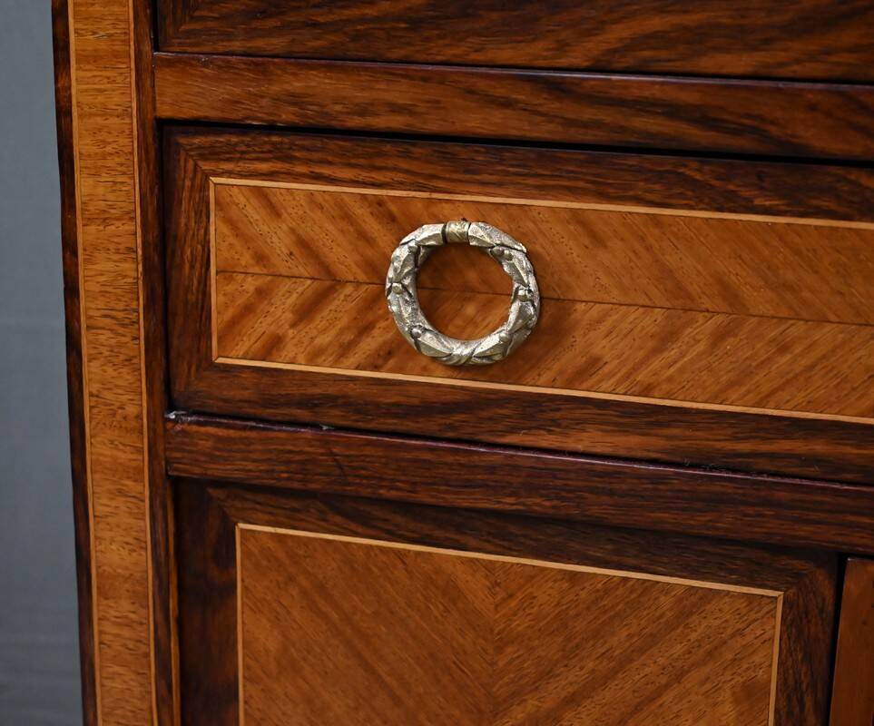 Rosewood and rosewood marquetry display cabinet, Louis XVI style – first part of the 20th century