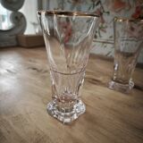 Lot de 4 verres à pastis Bistrot anciens avec marque de dosage