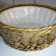 Sarreguemine ceramic cake dish imitating braided basket