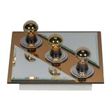 Mirror space age wall sconces