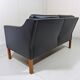 Black leather sofa by Børge Mogensen for Fredericia, Denmark