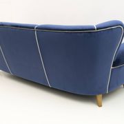 Guglielmo Ulrich Art Deco Italian Velvet Sofa, 1940s