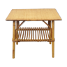 Bamboo side table with two trays