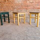 Set of 3 vintage painter's stools