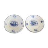 Série de 11 assiettes plates, faïence hollandaise, début XX