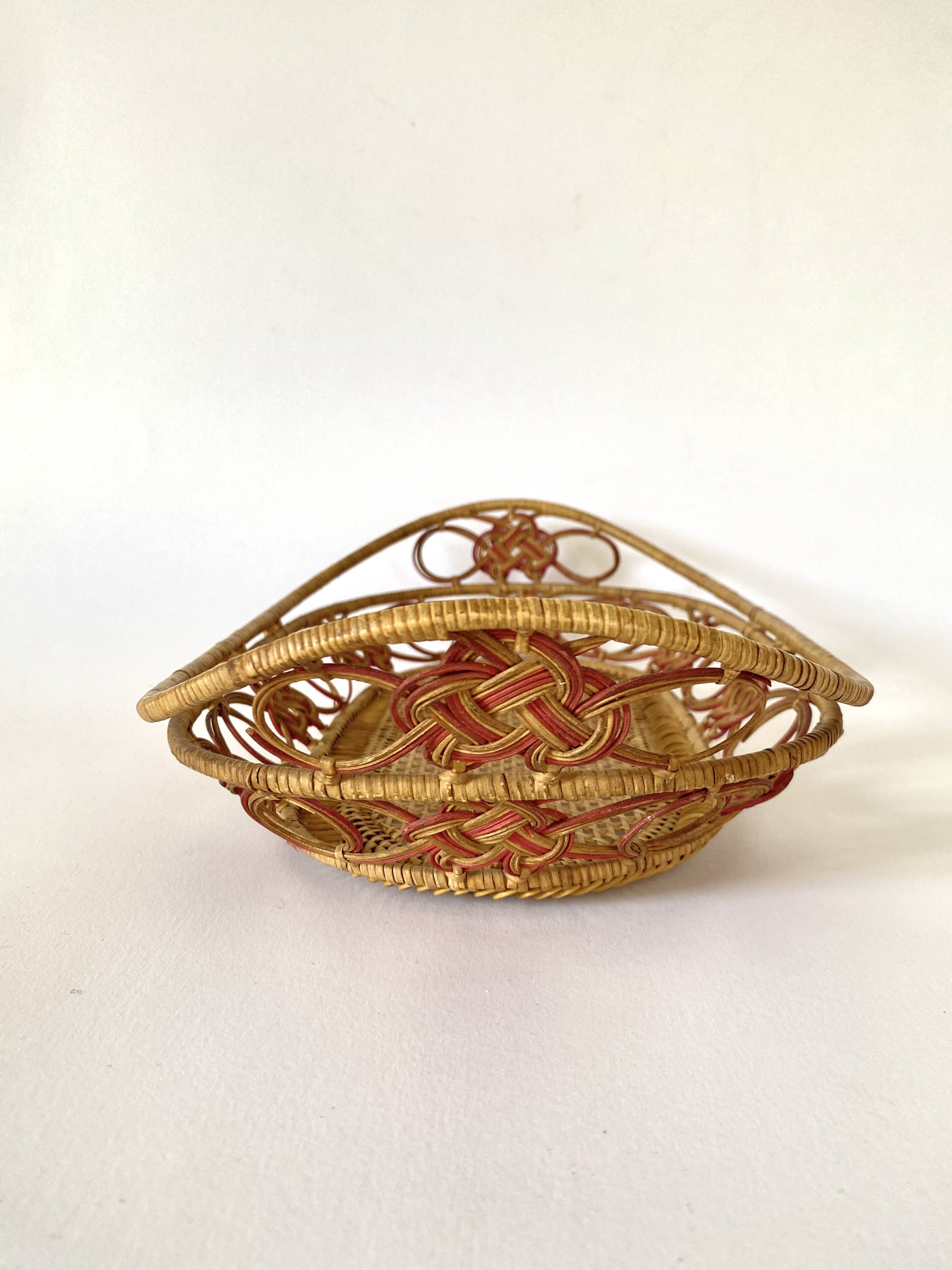 Basket of woven straws, 1900s