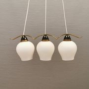 Ancien lustre / lampe suspendue avec trois sources lumineuses. Danois, design
