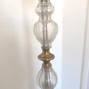 Bronze and glass floor lamp