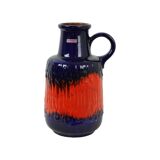 Vintage West Germany Pottery Scheurich Blue Orange Fat Lava 408-40