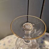 Baccarat glass model engraving 3458 enhanced with fine gold - 13.4 cm