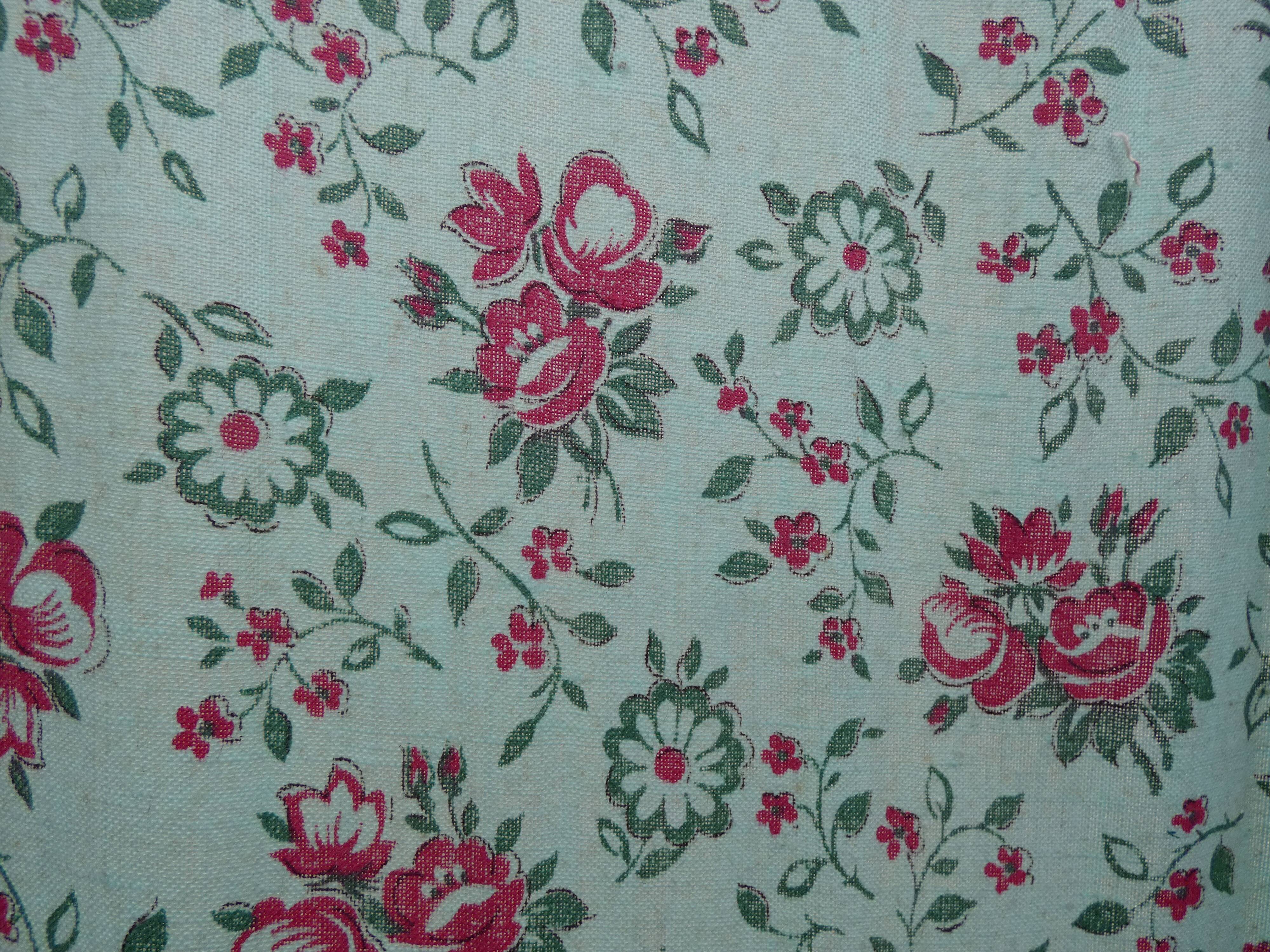 old vintage fabric screen