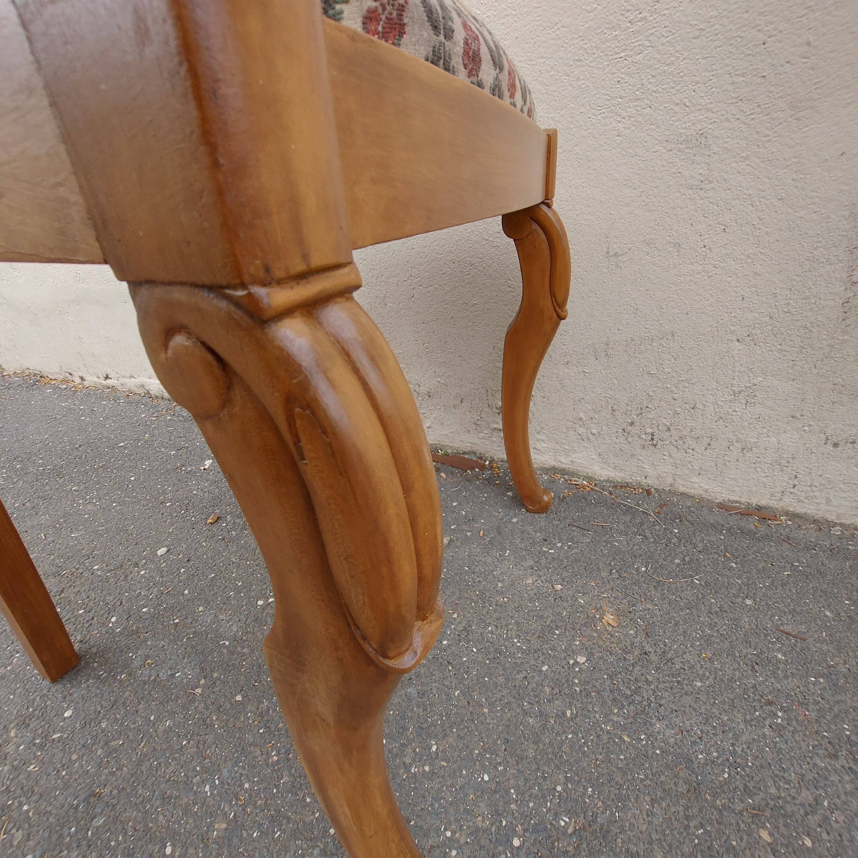 1 antique charles x cross-brace chair from the restoration period