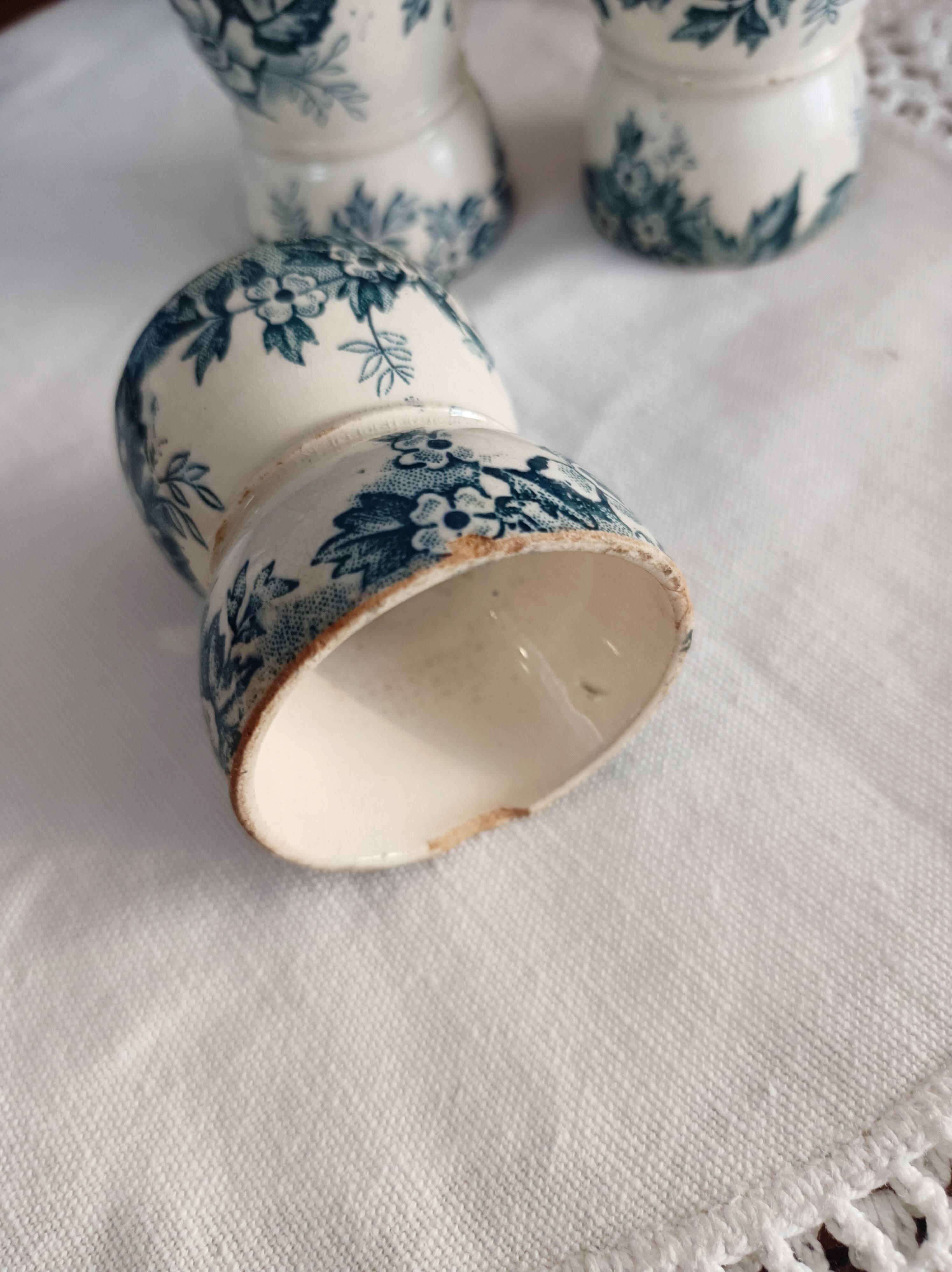 Lot de 3 coquetiers Marie Louise, St-amand