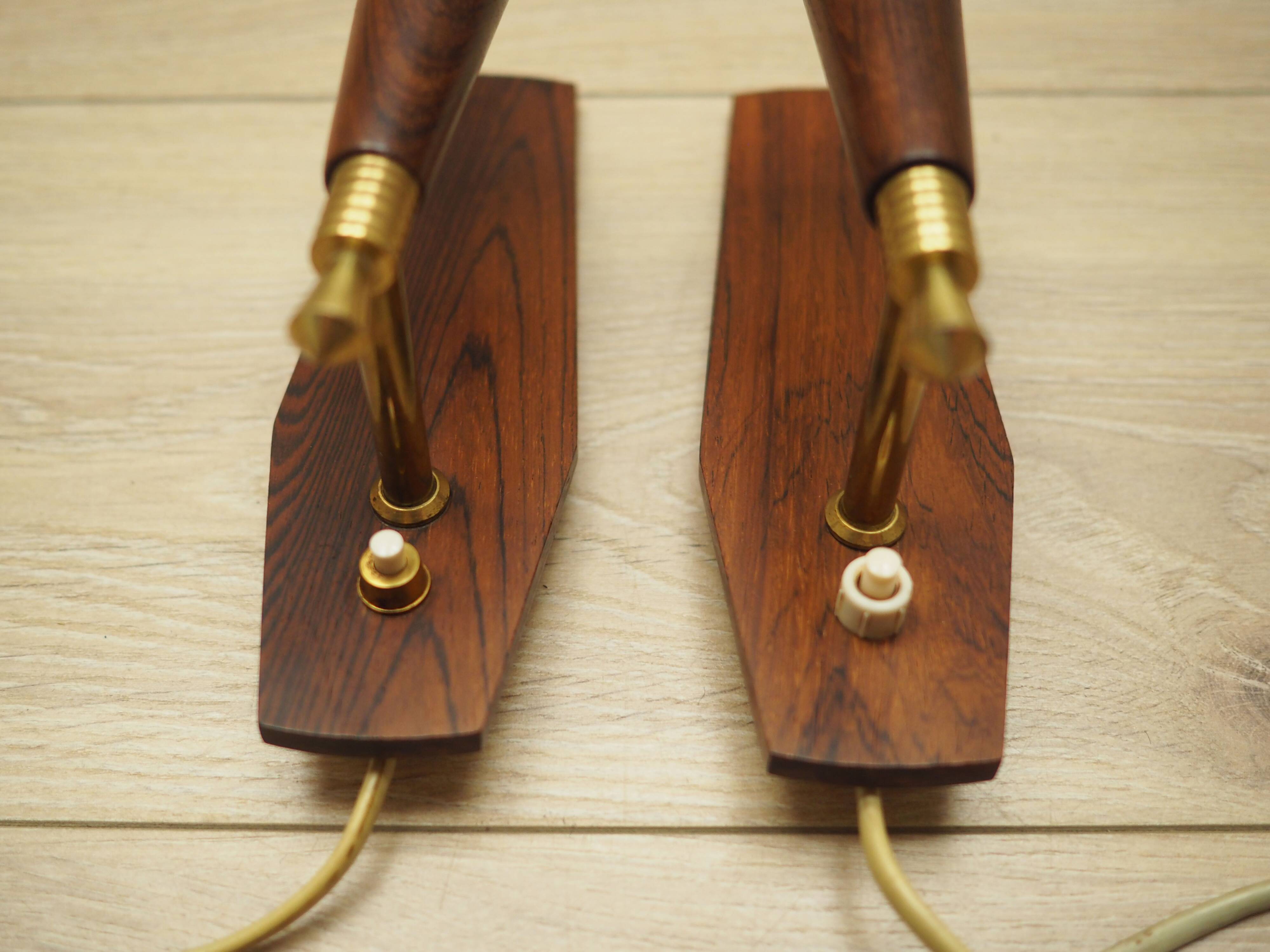 Set of two wall lamps, Danish design, 1970s, production: Denmark