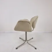Set of 8 "Little Tulip" Chairs by Pierre Paulin for Artifort in Leather