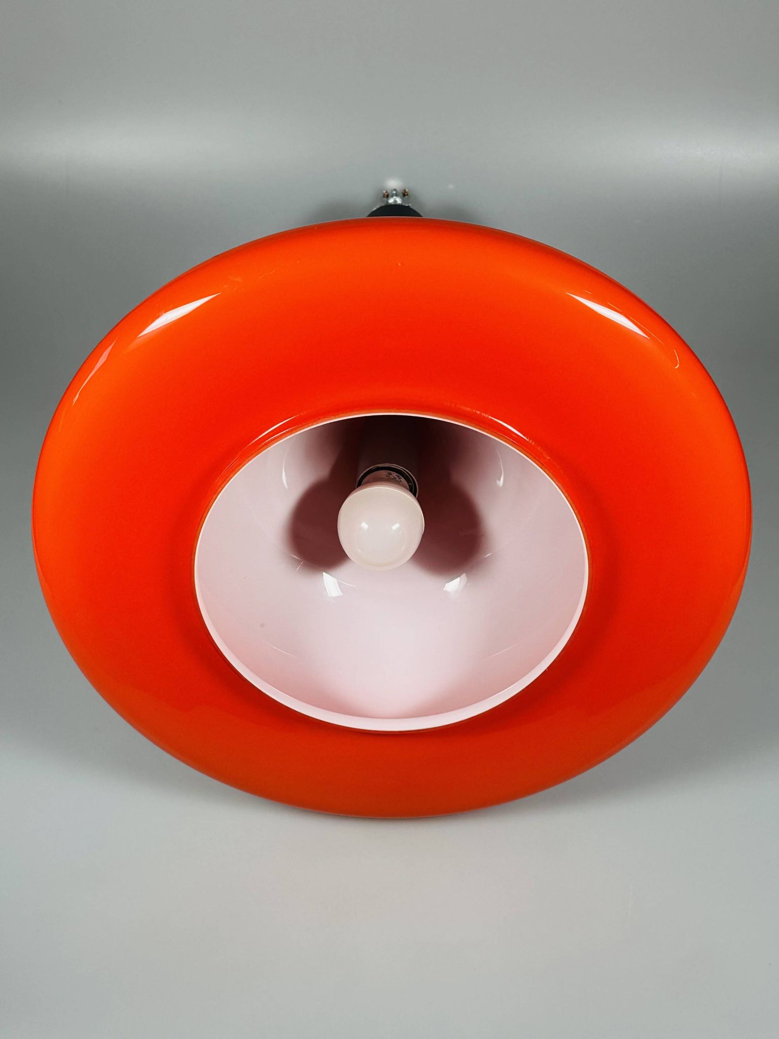 1960s/70s UFO Ceiling Lamp Hanging Lamp by Doria Leuchten Glass Space Age