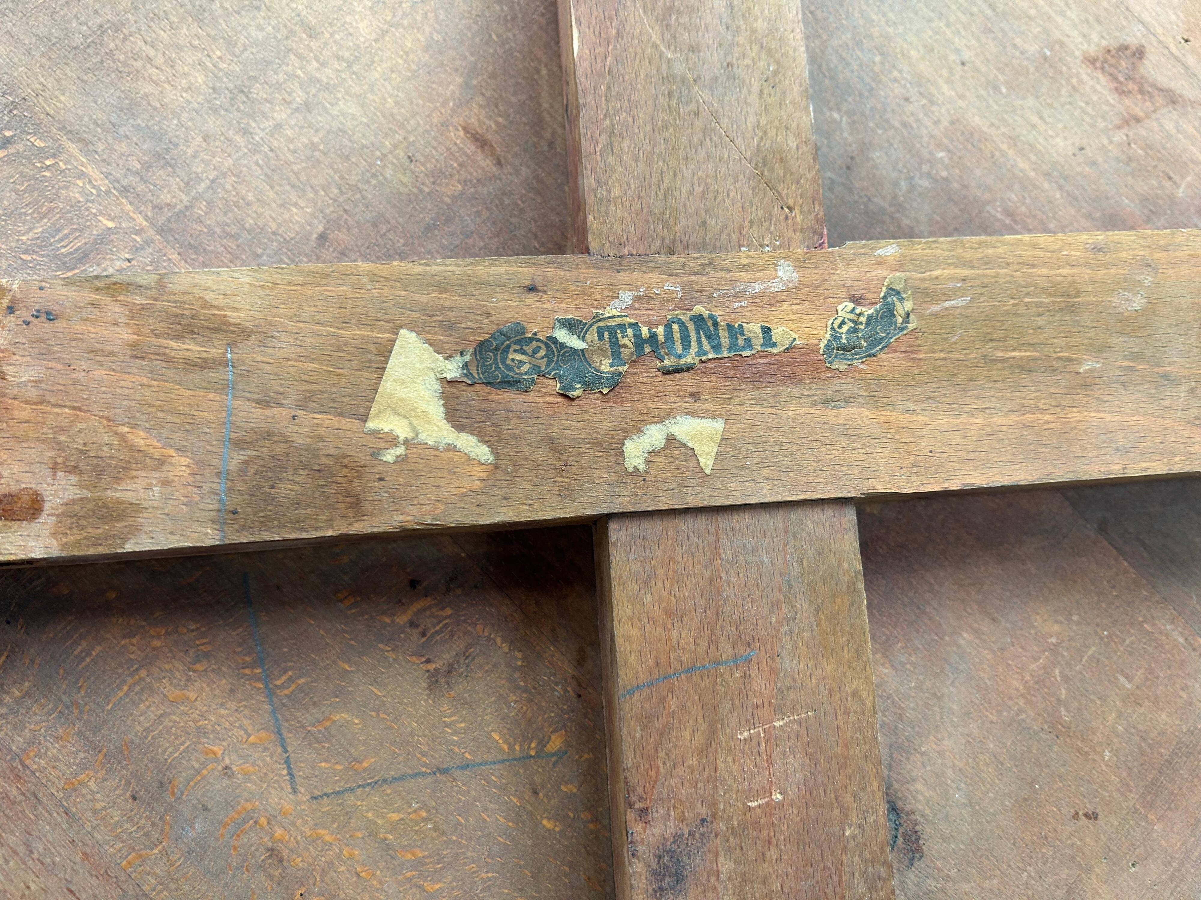 Curved wooden coffee table by Thonet