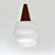 Scandinavian opaline pendant light by Louis Kalff for Philips