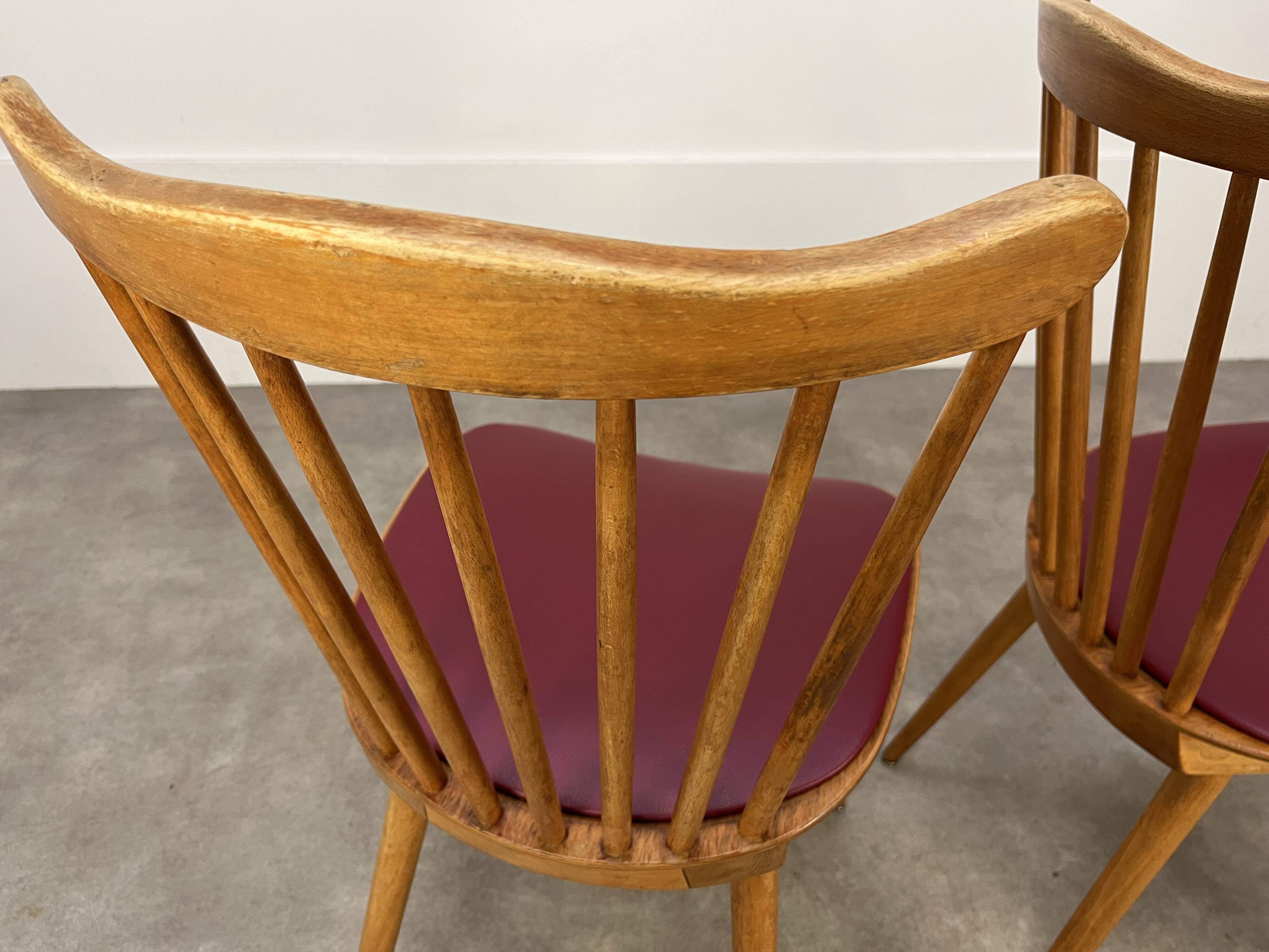Pair of Baumann Menuet chairs from the 60s