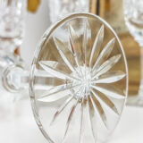 Lot of 6 chiseled crystal flutes