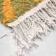 Moroccan Berber carpet Beni Ouarain gray green with yellow patterns 2.55x1.52m