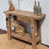 Antique workbench in raw solid wood