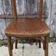 Set of 8 vintage bistro chairs, 50s, 60s, dark oak.
