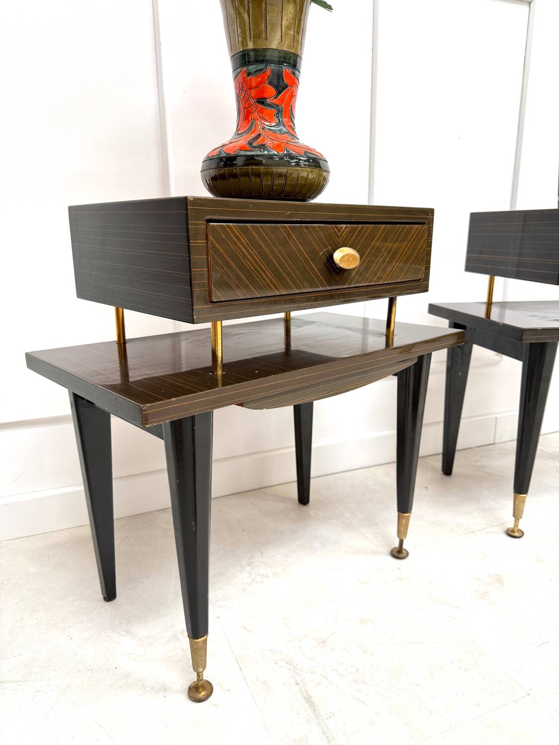 Paire de tables de chevet vintage