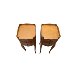 Cherry Wood Bedside Tables In Louis XV Style, 1960/70s