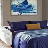 SOFA BED SLEEPING 140 CM 100% LEATHER
