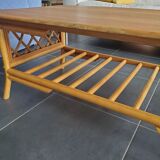 Rectangular rattan coffee table