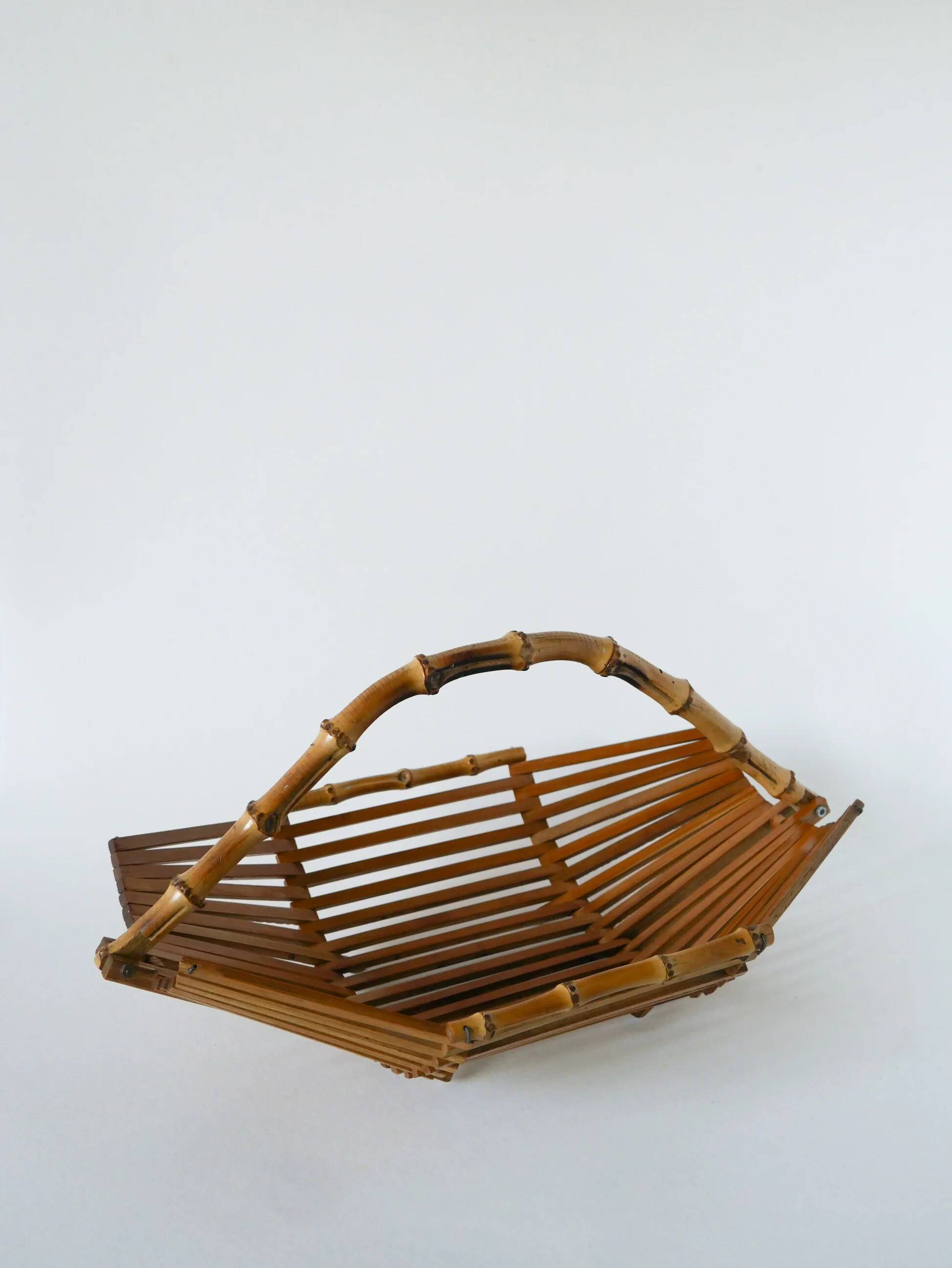 Bamboo and teak basket, design, 1960