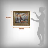 Tableau "Fishing Memory" signed L. Henry – late 19th century