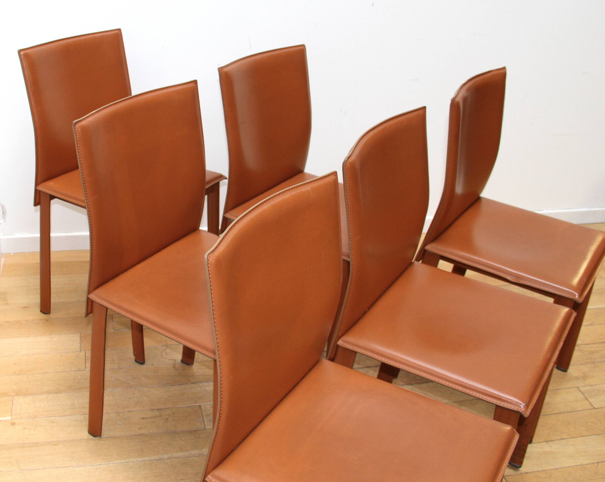 Set of 6 designer dining room chairs