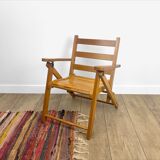 Fauteuil pliable en bois pour enfant années 60