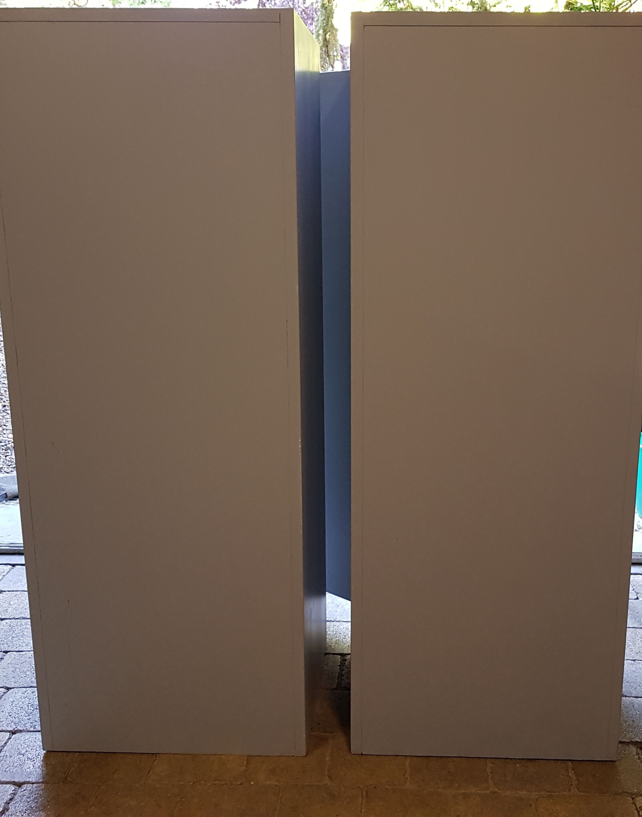 Set of 2 metal dressers