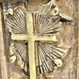 19th century carved gilded wood church panel