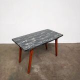 Marble effect Formica coffee table - flared legs