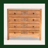 Art deco raw oak chest of drawers 1930