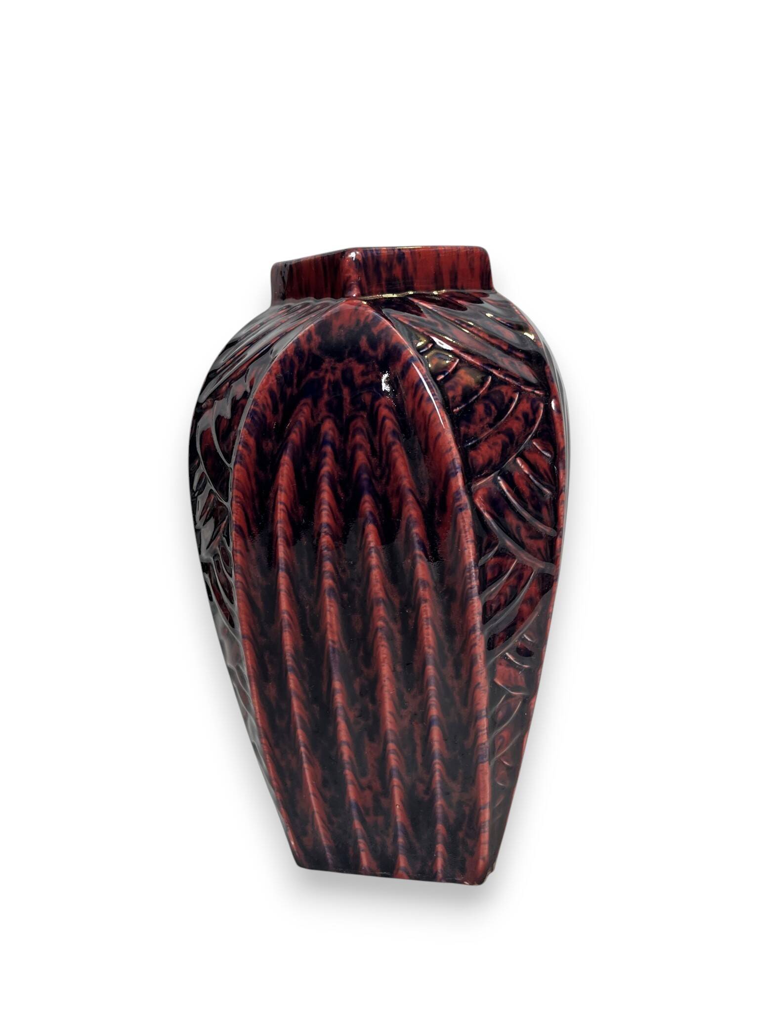 Art Deco, polychrome ceramic vase circa 1930