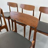Vintage Teak Dining Chairs from Casala, 1960s, Set of 6