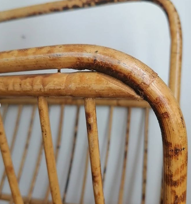 Rattan magazine holder