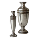 Pair of antique silver-plated vases