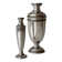 Pair of antique silver-plated vases