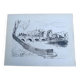 Original drawing in black chalk by Jean Villette (1913-2005)