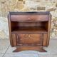 Art Deco bedside table in walnut, black marble top, circa 1920.