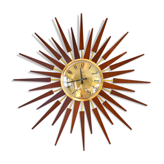Sunburst vintage clock