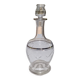 Blown glass decanter, engraved and chiselled. Made in France.