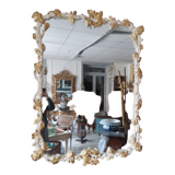 Lacquered and gilded mirror